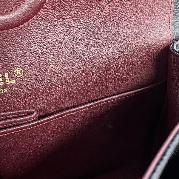 シャネル チェーンショルダーバッグ マトラッセ25 ココマーク ダブルチェーン キャビアスキン A01112 CHANEL 黒