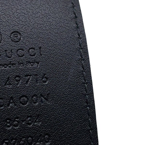 グッチ べルト レザー サイズ85 449716 GUCCI メンズ 黒 アウトレット品