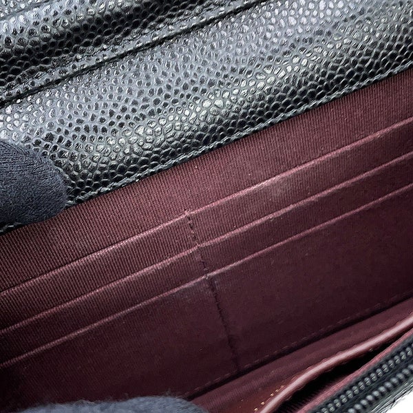 シャネル チェーンウォレット クラシック マトラッセ ココマーク キャビアスキン AP0250 CHANEL 財布 黒