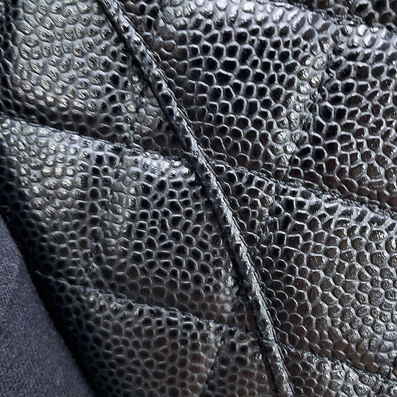 シャネル チェーンウォレット クラシック マトラッセ ココマーク キャビアスキン AP0250 CHANEL 財布 黒