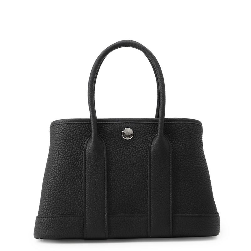 エルメス トートバッグ ネオ・ガーデン 23 ガーデンパーティ ブラック/シルバー金具 ネゴンダ G刻印 黒