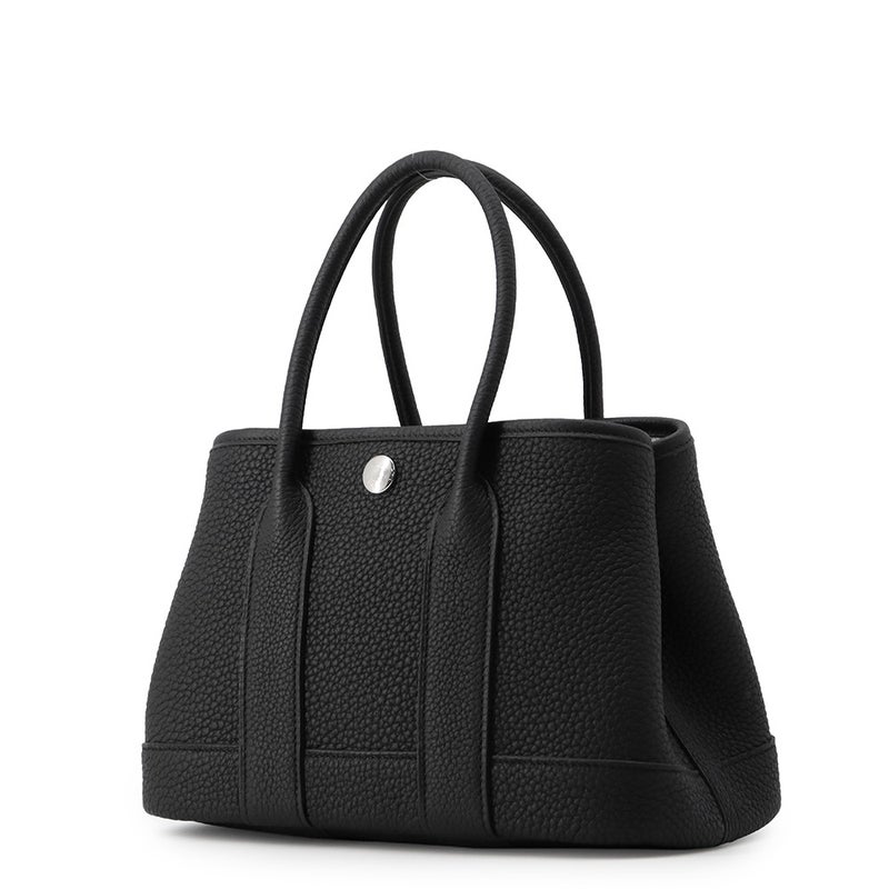 エルメス トートバッグ ネオ・ガーデン 23 ガーデンパーティ ブラック/シルバー金具 ネゴンダ G刻印 黒