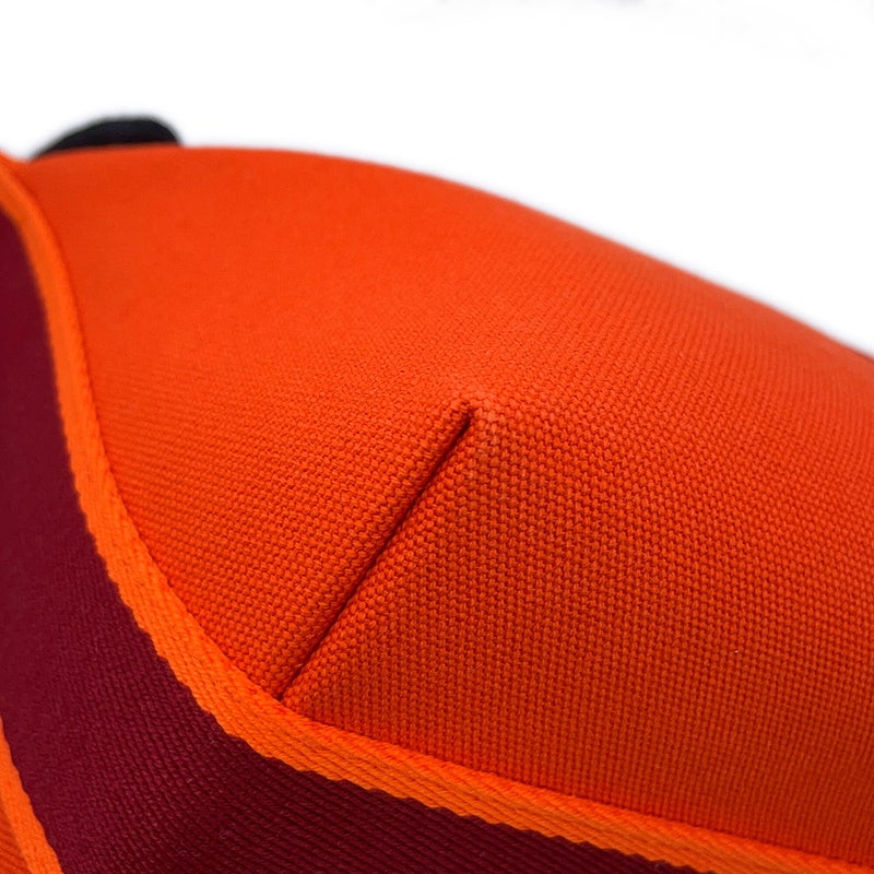 エルメス ポーチ ブリッド・ア・ブラックPM オランジュ・フー/シルバー金具 キャンバス HERMES バッグ 小物入れ