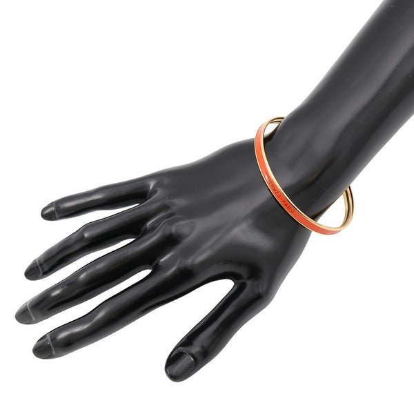 エルメス バングル エナメルブレスレット ユニ オレンジ/ゴールド金具 HERMES アクセサリー