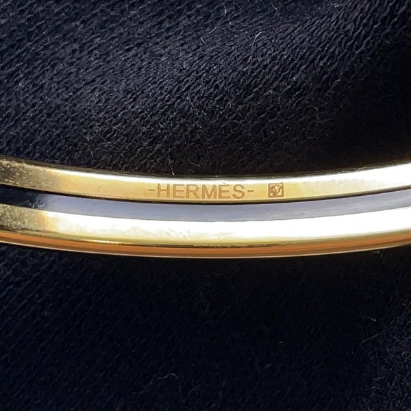 エルメス バングル エナメルブレスレット ユニ オレンジ/ゴールド金具 HERMES アクセサリー