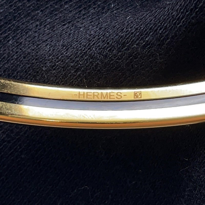 エルメス バングル エナメルブレスレット ユニ オレンジ/ゴールド金具 HERMES アクセサリー