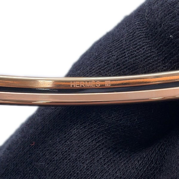 エルメス バングル エナメルブレスレット ユニ エトゥープ/ピンクゴールド金具 HERMES アクセサリー