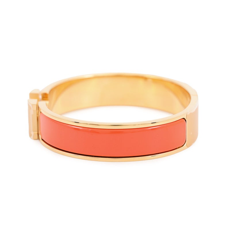 エルメス ブレスレット クリックH クリッククラックPM オレンジ/ゴールド金具 HERMES アクセサリー