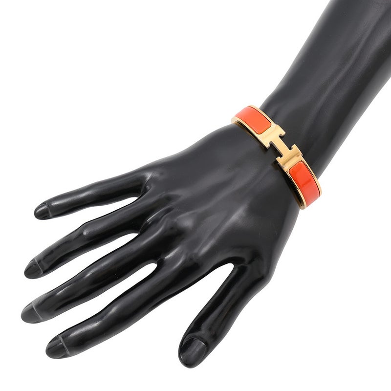 エルメス ブレスレット クリックH クリッククラックPM オレンジ/ゴールド金具 HERMES アクセサリー