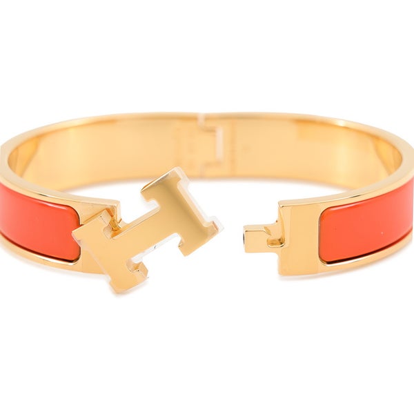 エルメス ブレスレット クリックH クリッククラックPM オレンジ/ゴールド金具 HERMES アクセサリー