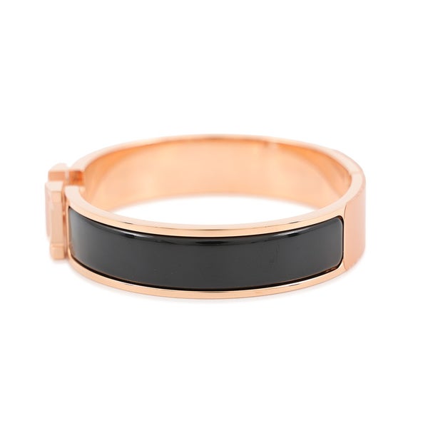 エルメス ブレスレット クリックH クリッククラックPM ブラック/ピンクゴールド金具 HERMES アクセサリー 黒