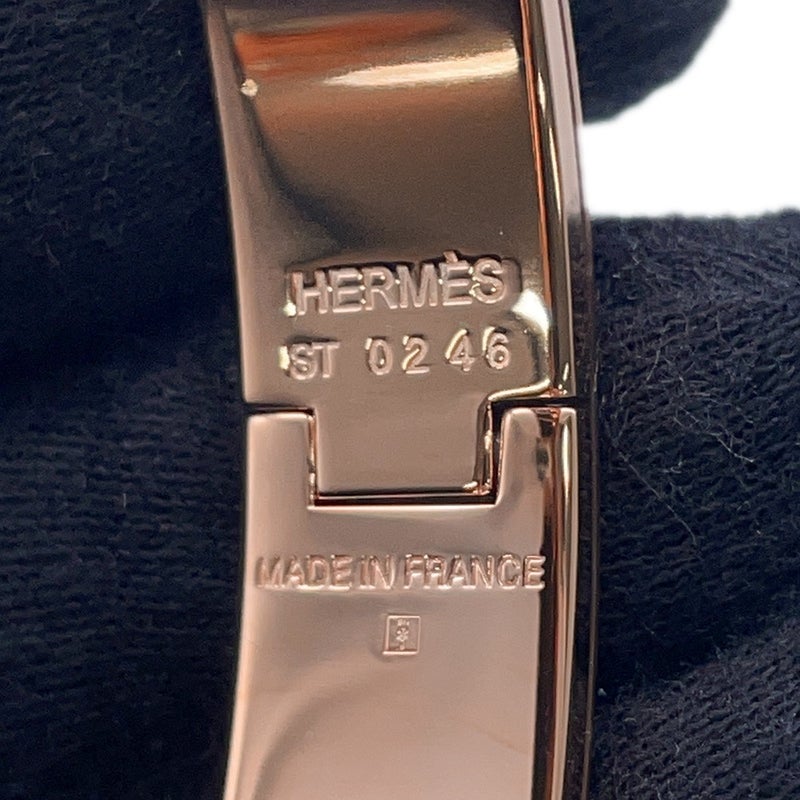 エルメス ブレスレット クリックH クリッククラックPM ブラック/ピンクゴールド金具 HERMES アクセサリー 黒