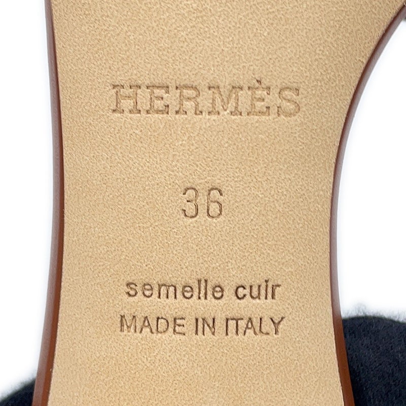 エルメス サンダル オアジス Oasis カーフレザー レディースサイズ36 HERMES 靴