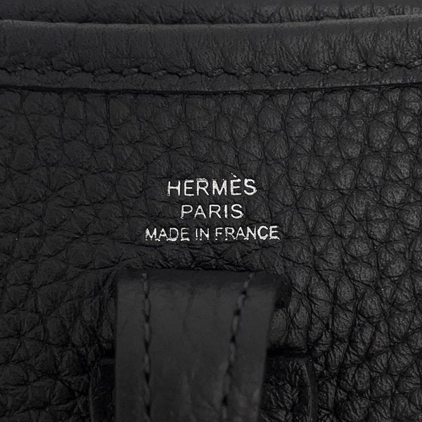 エルメス ショルダーバッグ エブリンTPM 111cm ブラック/シルバー金具 トリヨンクレマンス K刻印 HERMES Evelyne 黒
