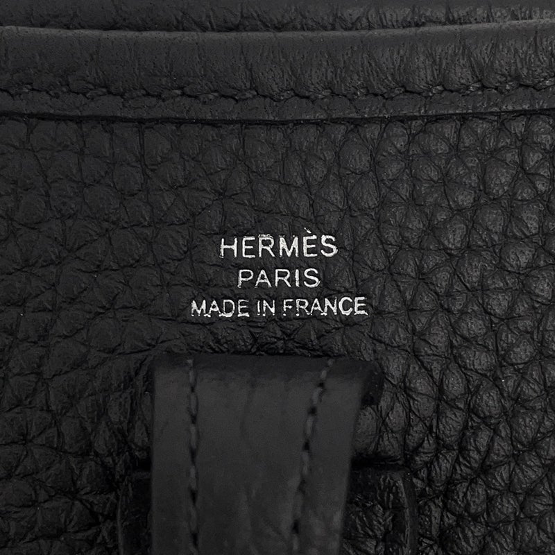 エルメス ショルダーバッグ エブリンTPM 111cm ブラック/シルバー金具 トリヨンクレマンス K刻印 HERMES Evelyne 黒