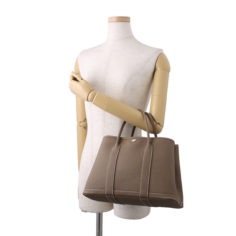 エルメス トートバッグ ガーデンパーティTPM エトゥープ/シルバー金具 ネゴンダ G刻印 HERMES Garden Party