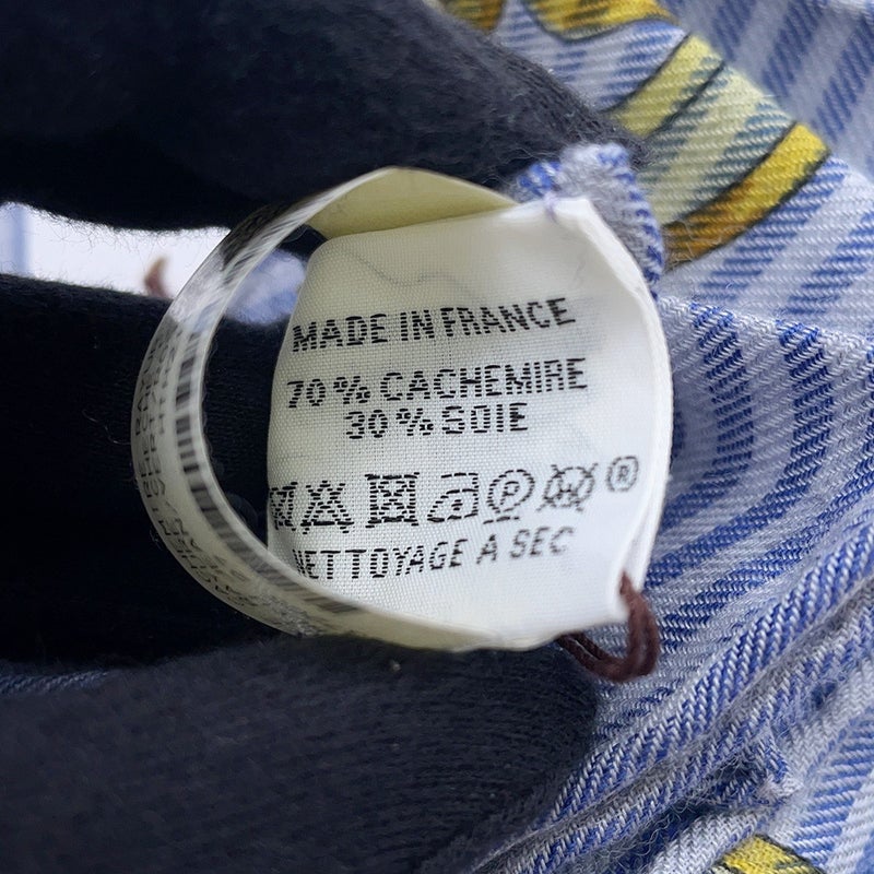 エルメス スカーフ カレ140 カレジェアン カヴァルカドュール レイユール Cavalcadour Rayure HERMES カシミヤ シルク 20221年春夏