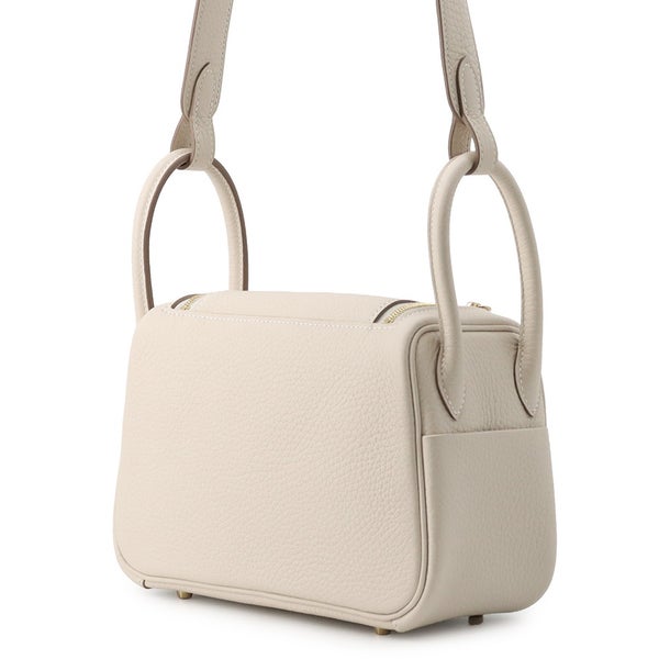 エルメス ハンドバッグ リンディ ミニ クレ/ゴールド金具 トリヨンクレマンス G刻印 HERMES 2wayショルダーバッグ