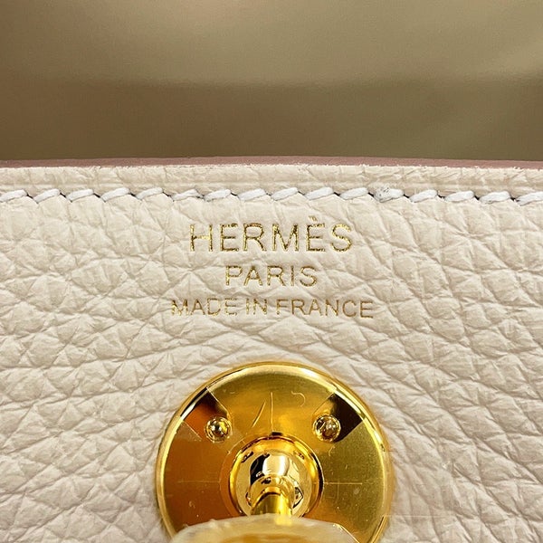 エルメス ハンドバッグ リンディ ミニ クレ/ゴールド金具 トリヨンクレマンス G刻印 HERMES 2wayショルダーバッグ