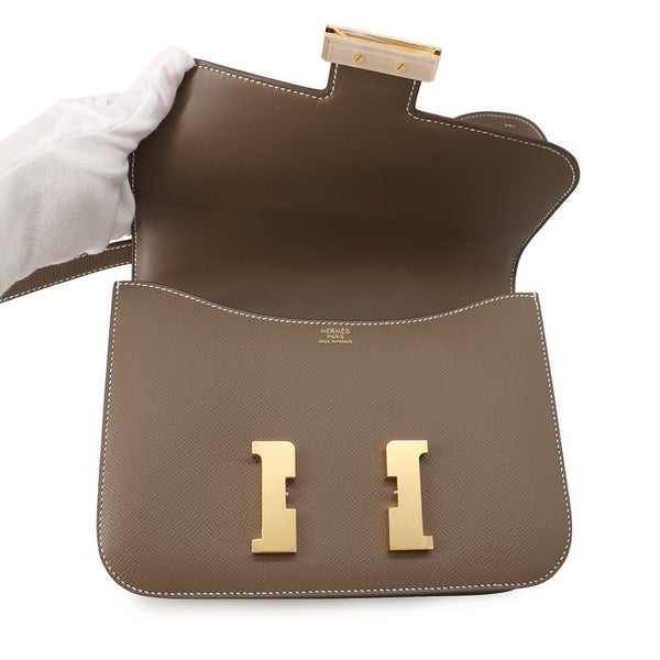 エルメス ショルダーバッグ コンスタンス24 ミロワール エトゥープ/ゴールド金具 エプソン B刻印 HERMES