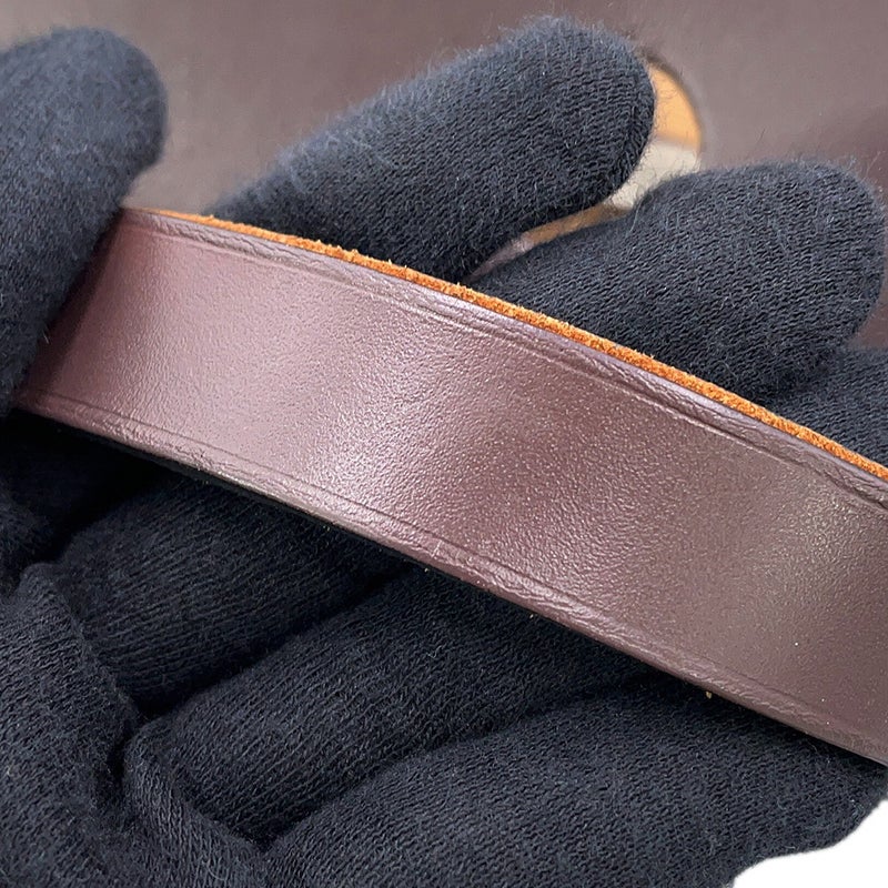 エルメス エールバッグジップPM エトゥープ/エベンヌ/シルバー金具 トワルオフィシエ/ヴァッシュハンター D刻印 HERMES