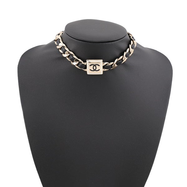 シャネル チョーカー ココマーク メタル レザー B21B CHANEL アクセサリー ネックレス