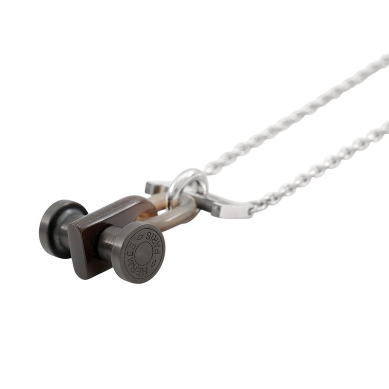 エルメス ネックレス モビール H バッファローホーン HERMES 黒