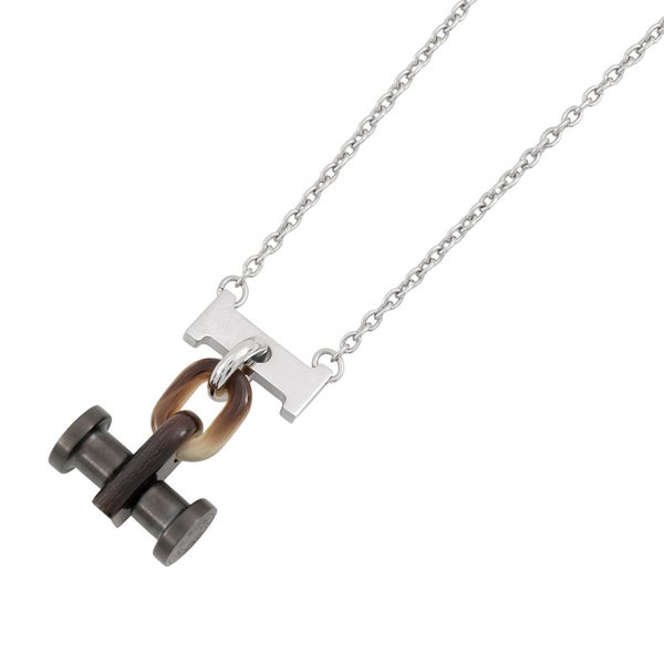 エルメス ネックレス モビール H バッファローホーン HERMES 黒