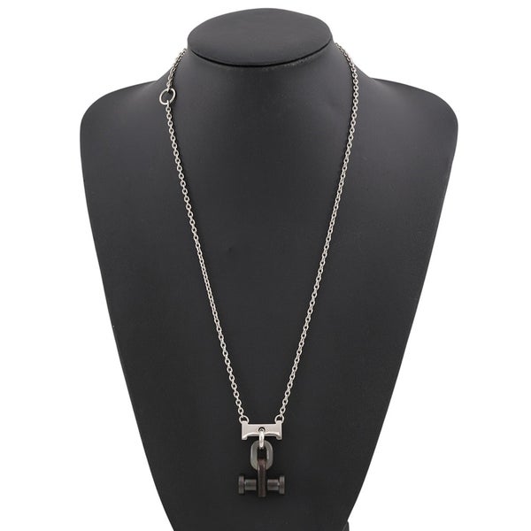 エルメス ネックレス モビール H バッファローホーン HERMES 黒