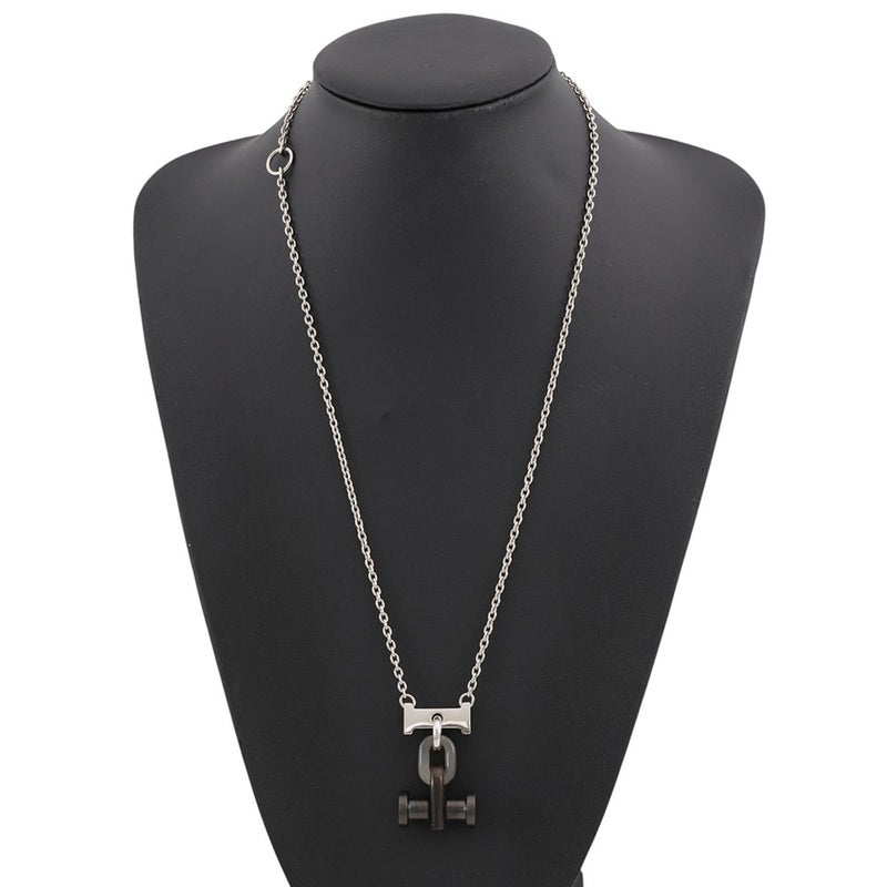 エルメス ネックレス モビール H バッファローホーン HERMES 黒