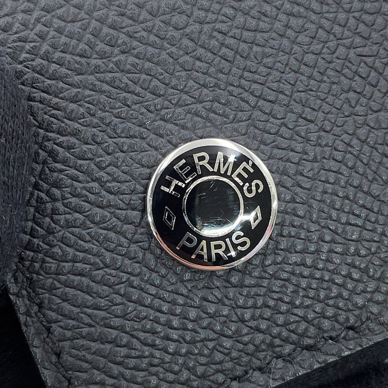 エルメス ショルダーウォレット ナップ トゥーゴー ブラック/シルバー金具/ラッカー金具 エプソン G刻印 財布 黒
