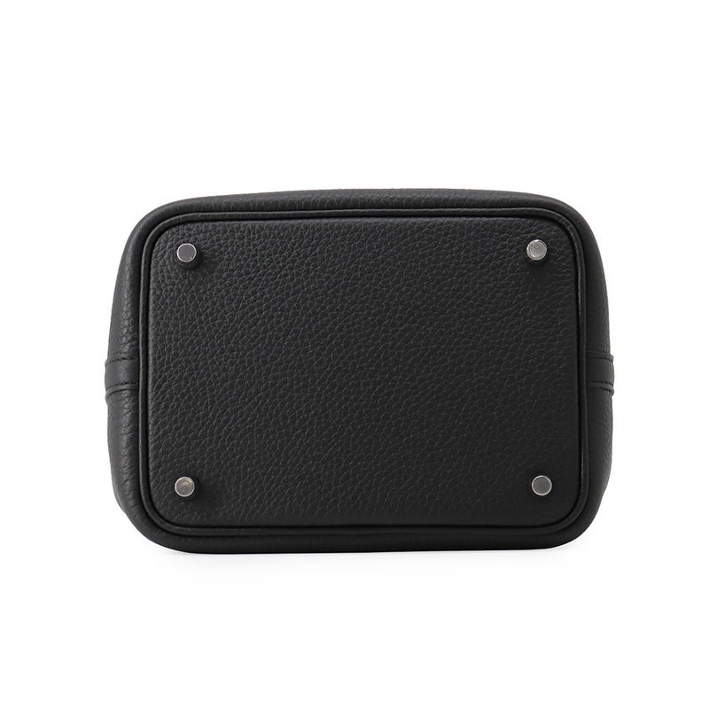 エルメス ハンドバッグ ピコタンロックPM ブラック/シルバー金具 トリヨンクレマンス G刻印 HERMES 黒