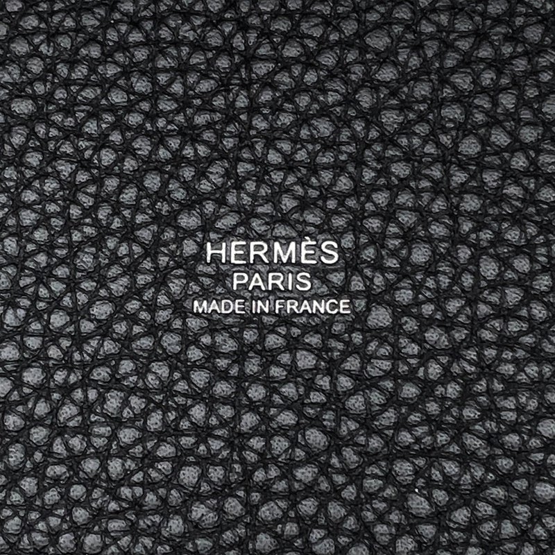 エルメス ハンドバッグ ピコタンロックPM ブラック/シルバー金具 トリヨンクレマンス G刻印 HERMES 黒