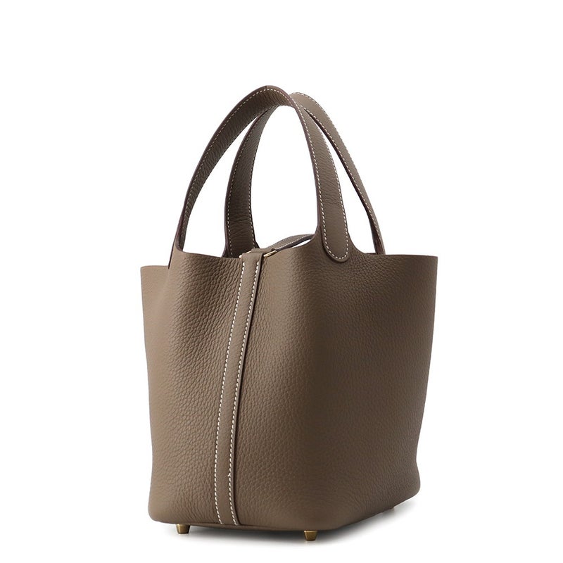 エルメス ハンドバッグ ピコタンロックPM エトゥープ/エトゥープ金具 トリヨンクレマンス G刻印 HERMES
