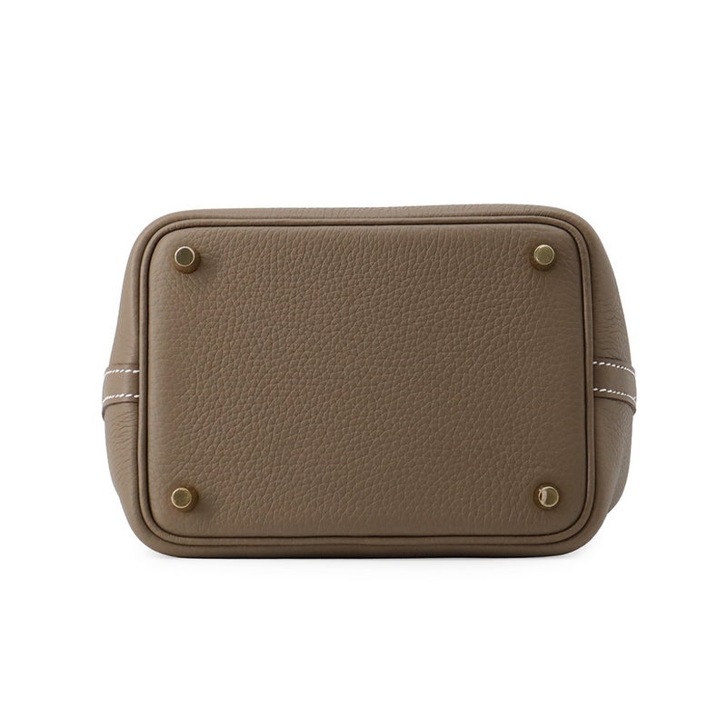 エルメス ハンドバッグ ピコタンロックPM エトゥープ/エトゥープ金具 トリヨンクレマンス G刻印 HERMES