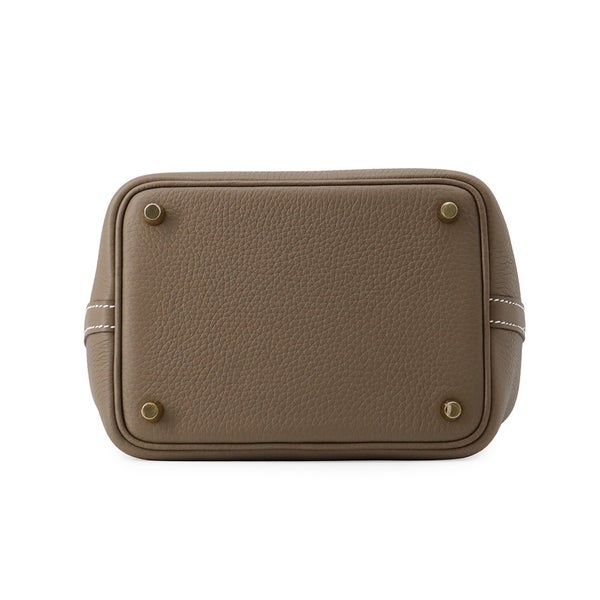 エルメス ハンドバッグ ピコタンロックPM エトゥープ/エトゥープ金具 トリヨンクレマンス G刻印 HERMES