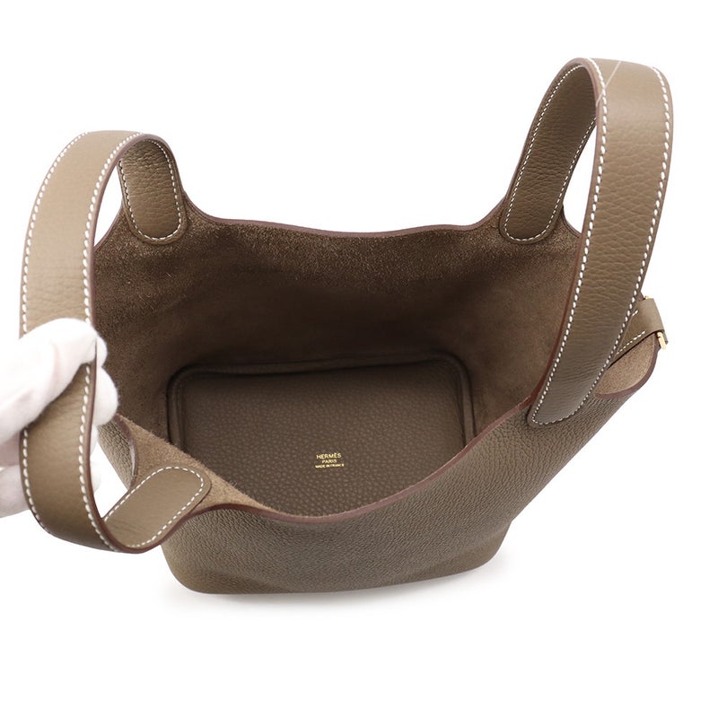 エルメス ハンドバッグ ピコタンロックPM エトゥープ/エトゥープ金具 トリヨンクレマンス G刻印 HERMES