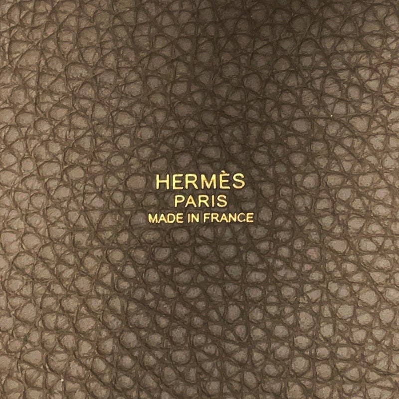 エルメス ハンドバッグ ピコタンロックPM エトゥープ/エトゥープ金具 トリヨンクレマンス G刻印 HERMES