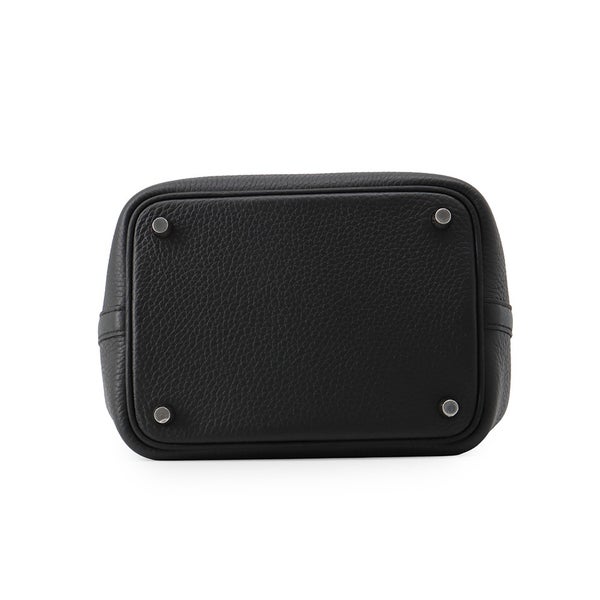 エルメス ハンドバッグ ピコタンロックPM ブラック/シルバー金具 トリヨンクレマンス G刻印 HERMES 黒