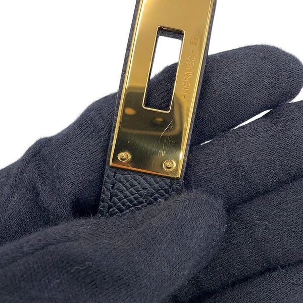 エルメス ケリーベルト ブラック/ゴールド金具 エプソン Z刻印 HERMES 黒