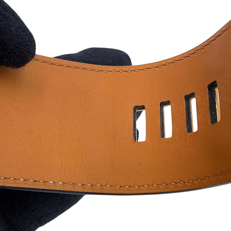 エルメス ブレスレット コリエ・ド・シアン ブラック/ゴールド金具 エプソン/スイフト X刻印 サイズXS HERMES