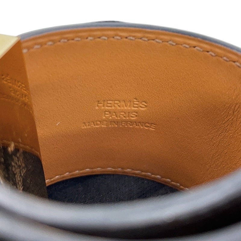エルメス ブレスレット コリエ・ド・シアン ブラック/ゴールド金具 エプソン/スイフト X刻印 サイズXS HERMES