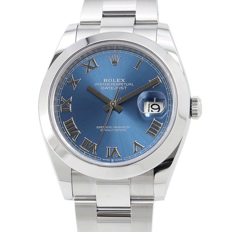 ロレックス デイトジャスト41 126300 ROLEX 腕時計 アズーロブルー文字盤