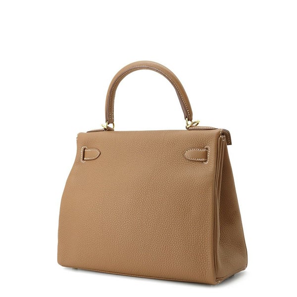 エルメス ハンドバッグ ケリー28 内縫い ゴールド/ゴールド金具 トゴ U刻印 2wayショルダー