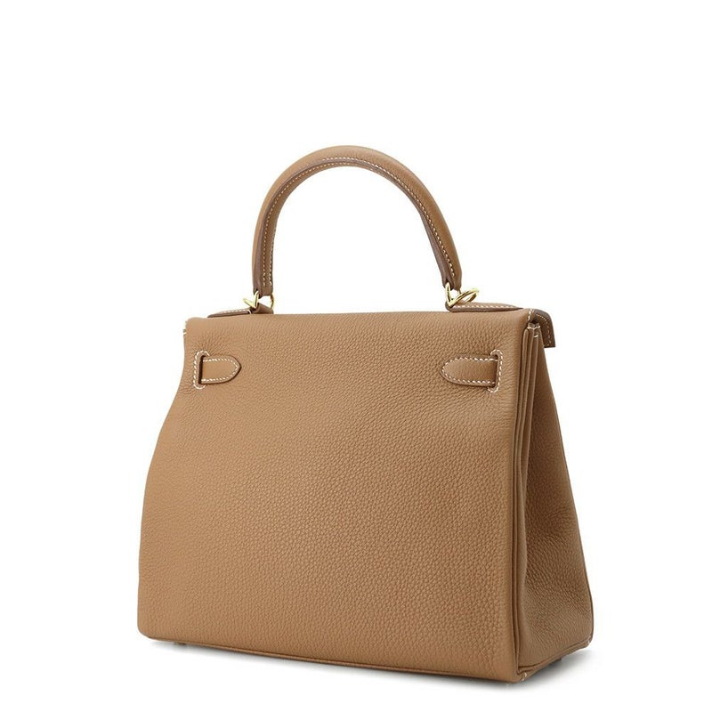 エルメス ハンドバッグ ケリー28 内縫い ゴールド/ゴールド金具 トゴ U刻印 2wayショルダー