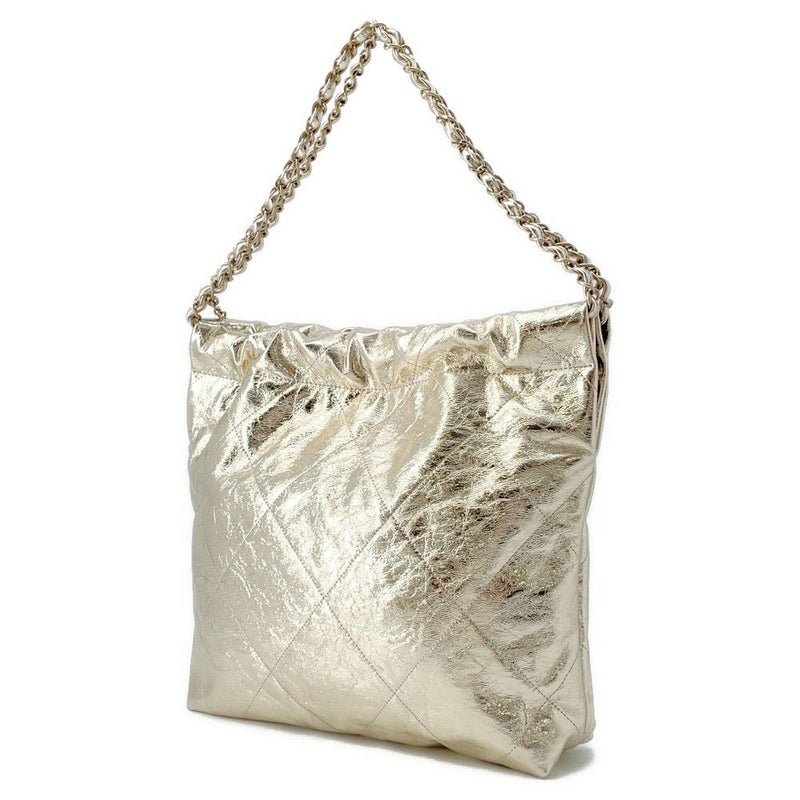 シャネル チェーンショルダーバッグ CHANEL22 スモール シャイニーカーフレザー AS3260 CHANEL ポーチ付き