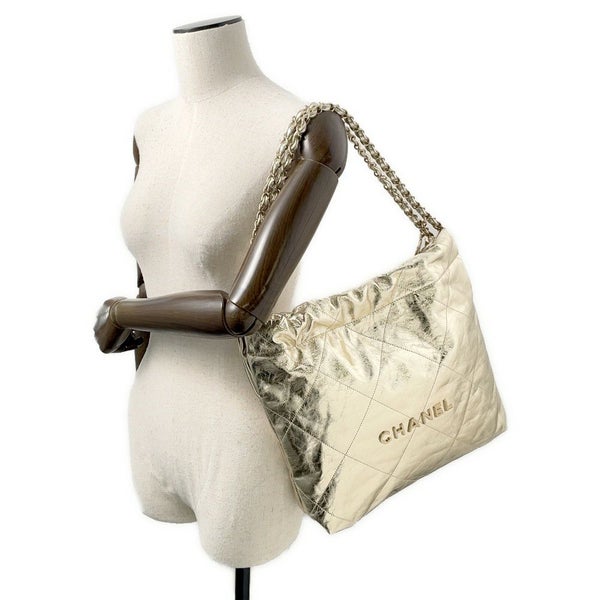 シャネル チェーンショルダーバッグ CHANEL22 スモール シャイニーカーフレザー AS3260 CHANEL ポーチ付き