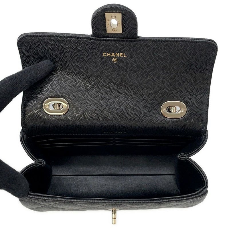 シャネル ハンドバッグ マトラッセ トップハンドル キャビアスキン AP4568 CHANEL 2way 黒