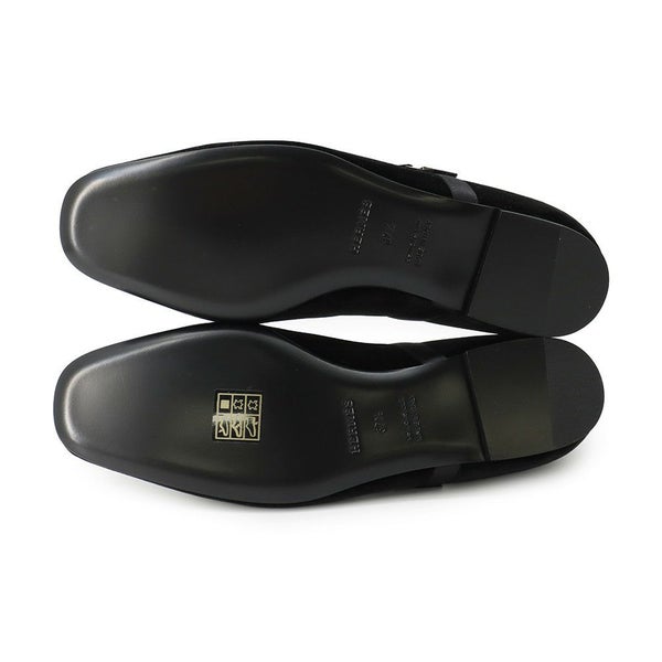 エルメス パンプス ジェーン ブラック ベロア レディースサイズ37 1/2 HERMES バレエシューズ 黒