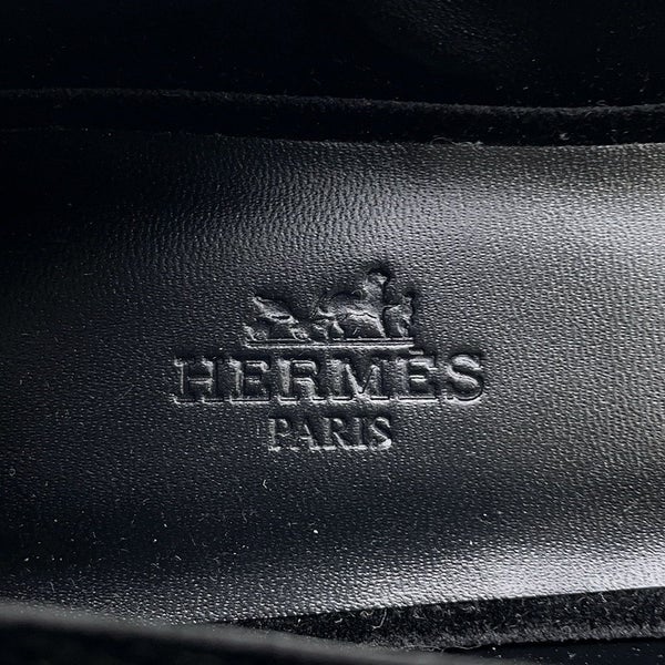 エルメス パンプス ジェーン ブラック ベロア レディースサイズ37 1/2 HERMES バレエシューズ 黒